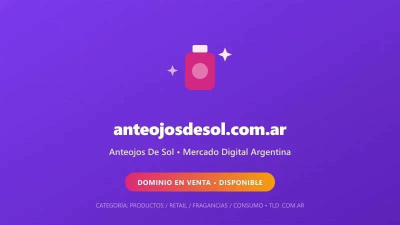 Identidad gráfica y activo digital para Anteojos De Sol en Argentina